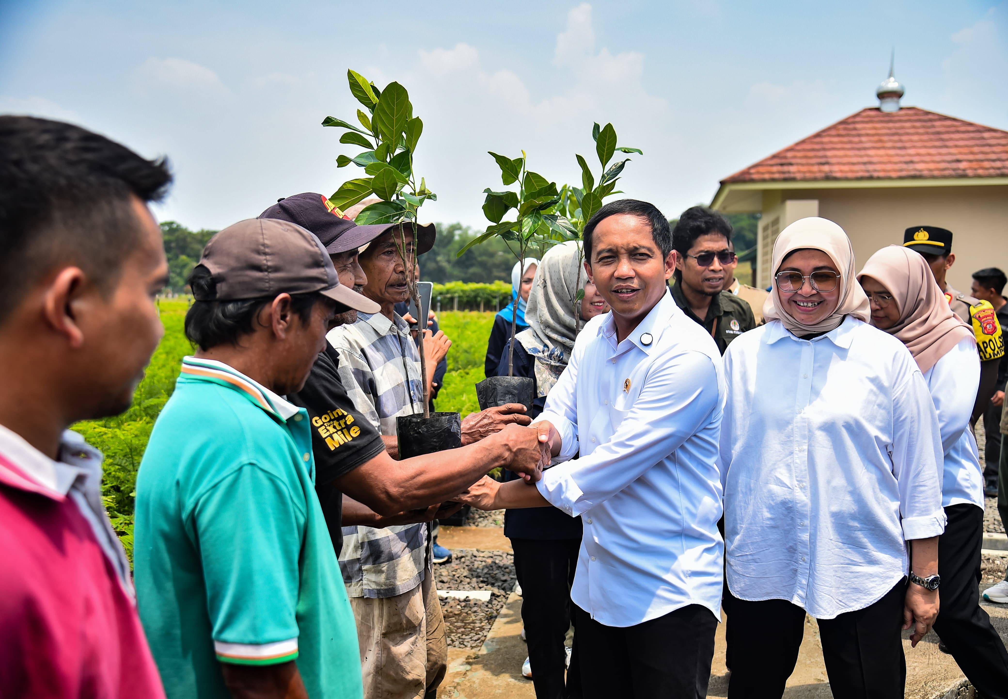 Menteri Kehutanan Tinjau Persemaian Rumpin, Minta Bibit Pohon Selain Hijaukan Lahan juga Harus Bermanfaat untuk Rakyat