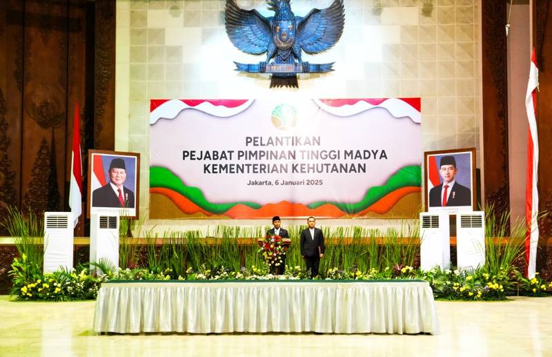 Menhut Lantik Pejabat Tinggi Madya untuk Struktur Baru Kementerian Kehutanan